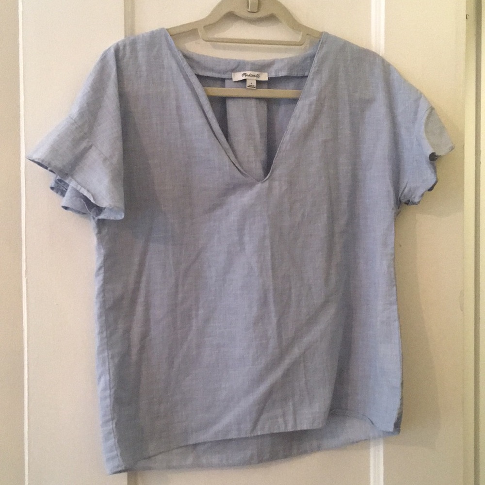 Madewell flutter sleeve top